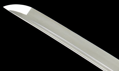 "Abyssal Flame" 1065 High Carbon Steel Katana - Oil Quenched & Tempered/Blue Stained Hardwood Sheath - Zinc Alloy Fittings (40.5" Overall) Handcrafted No.370Battle-ready katana