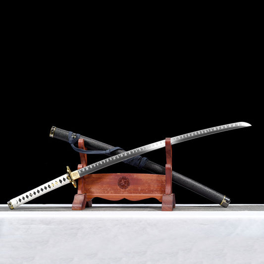 Devil May Cry Enma Anime Sword, 104cm Overall with 73cm High Manganese Steel Blade, Wood & Leather Sheath, Game Collectible