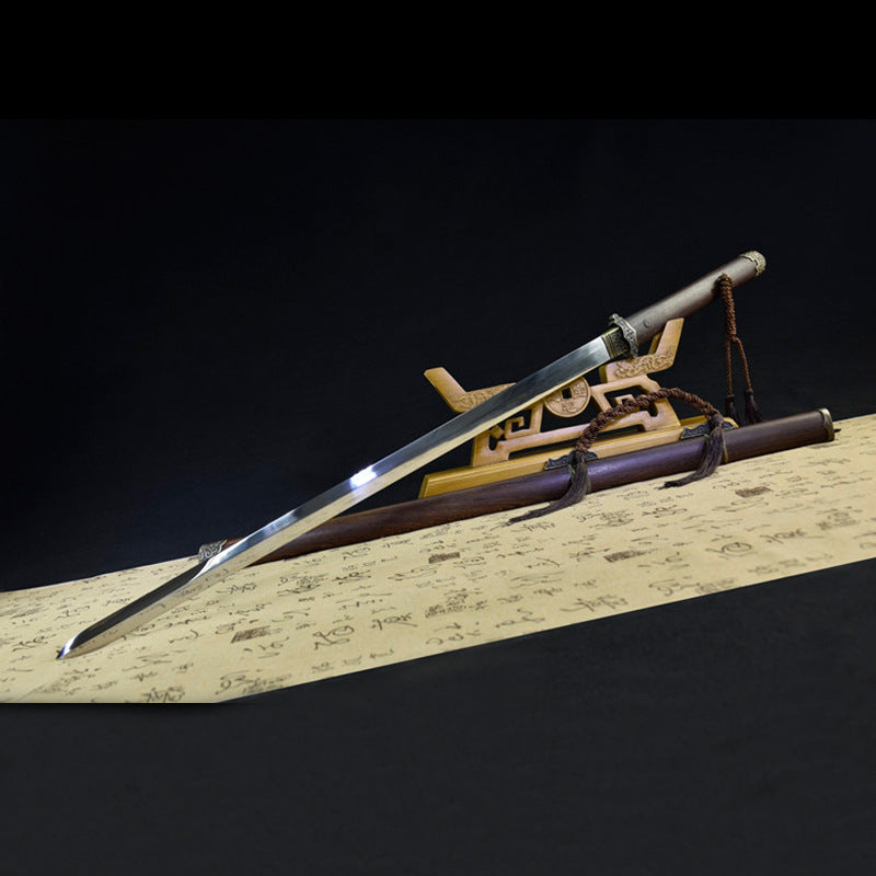 New Brahma Sword - Movie Style Mythological Tang Sword, Manganese Steel Blade with Rosewood Sheath, 102cm Overall, Collectible Display Piece