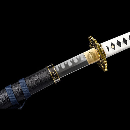 Devil May Cry Enma Anime Sword, 104cm Overall with 73cm High Manganese Steel Blade, Wood & Leather Sheath, Game Collectible