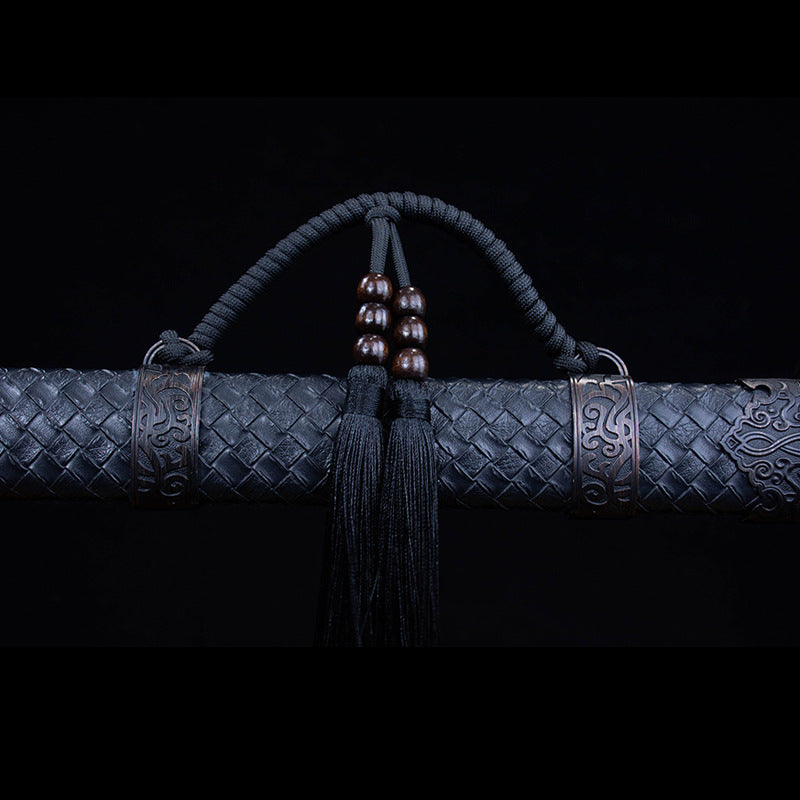 Xuan Pin Black Gold Ancient Dao, Movie-Style Collectible, 56cm High Manganese Steel Blade with PC-ABS PU Leather Sheath, 1.3kg Net Weight