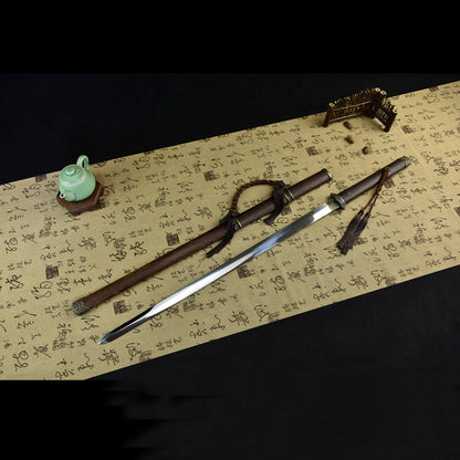 New Brahma Sword - Movie Style Mythological Tang Sword, Manganese Steel Blade with Rosewood Sheath, 102cm Overall, Collectible Display Piece