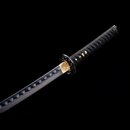 Leng Mo Anime Katana, Spring Steel Blade with Lacquered Wood Saya, 103cm & 1.35kg, Japanese-Style Display Collectible