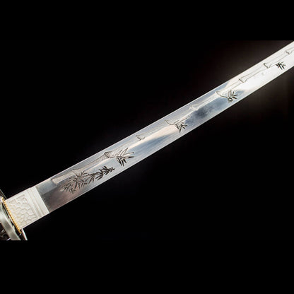 Xiao Zhu Samurai Movie Sword, High Manganese Steel Katana, 73cm Blade & 1.30kg Weight, Lacquered Wood Scabbard for Collection