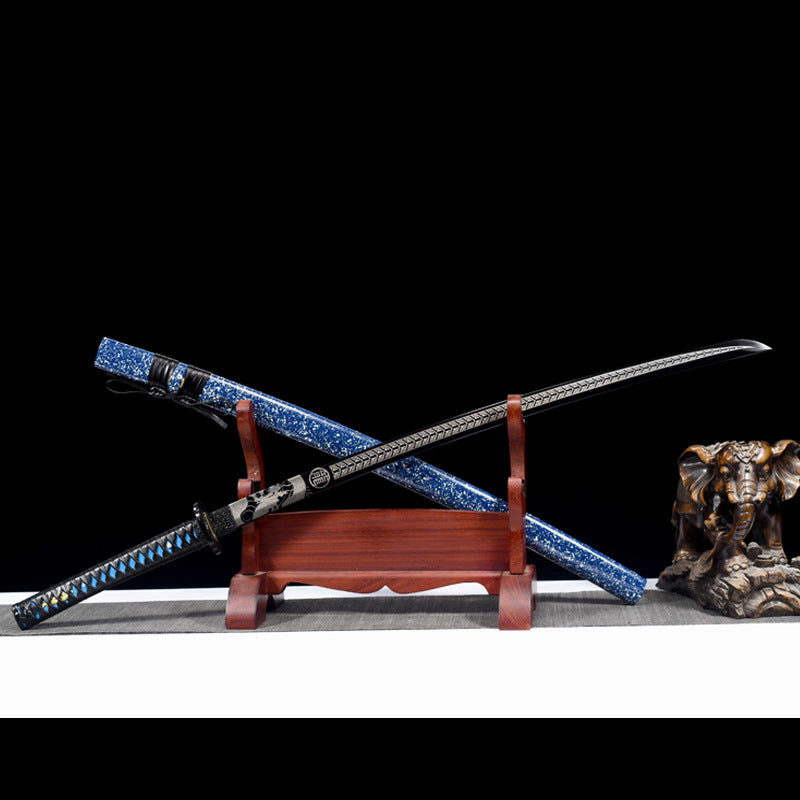 Dream Dragon Movie Katana, Forged from High Carbon Steel, 103cm Overall & 1.1kg Net Weight, Lacquered Wood Sheath, Well-Balanced