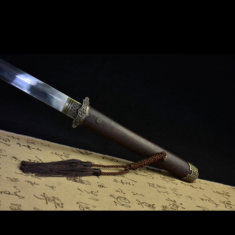 New Brahma Sword - Movie Style Mythological Tang Sword, Manganese Steel Blade with Rosewood Sheath, 102cm Overall, Collectible Display Piece