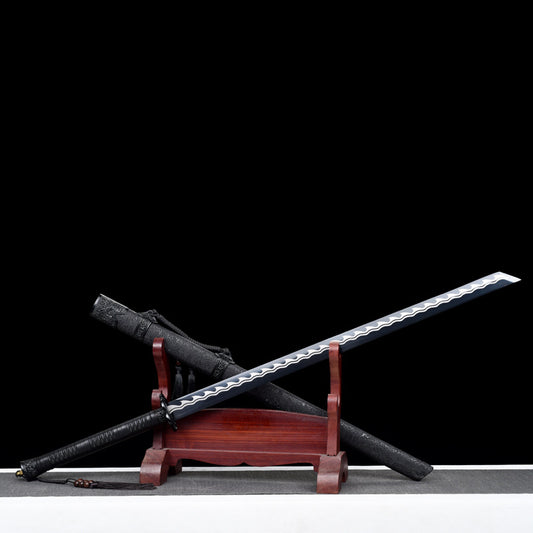 "Shadow Dragon Embroidered Spring Sword" Chinese Blade | Hand-Forged Steel | Collectible Handcrafted Artwork