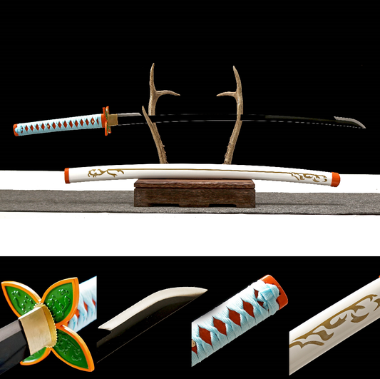 Anime-Inspired White Butterfly Katana – 1045 Carbon Steel, Elegant Lightweight Design