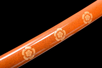 "Azure Dragon" Japanese Samurai Sword, Hand-Folded Damascus Steel with Clay Tempered & Frosted Polish (103cm Overall), Non-Sharpened Collectible Sword for Display & Gift