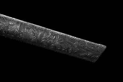 "Grass Dragon War Sword" 26-inch Chinese Katana | Spring Steel Hand-Forged | Collector's Grade Blade,Hand-forged katana