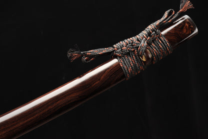 "Samurai's Path of Snow" Japanese Sword, Ebony & Gilded Fittings (102cm Overall), Non-Sharpened Collectible Sword for Display & Gift