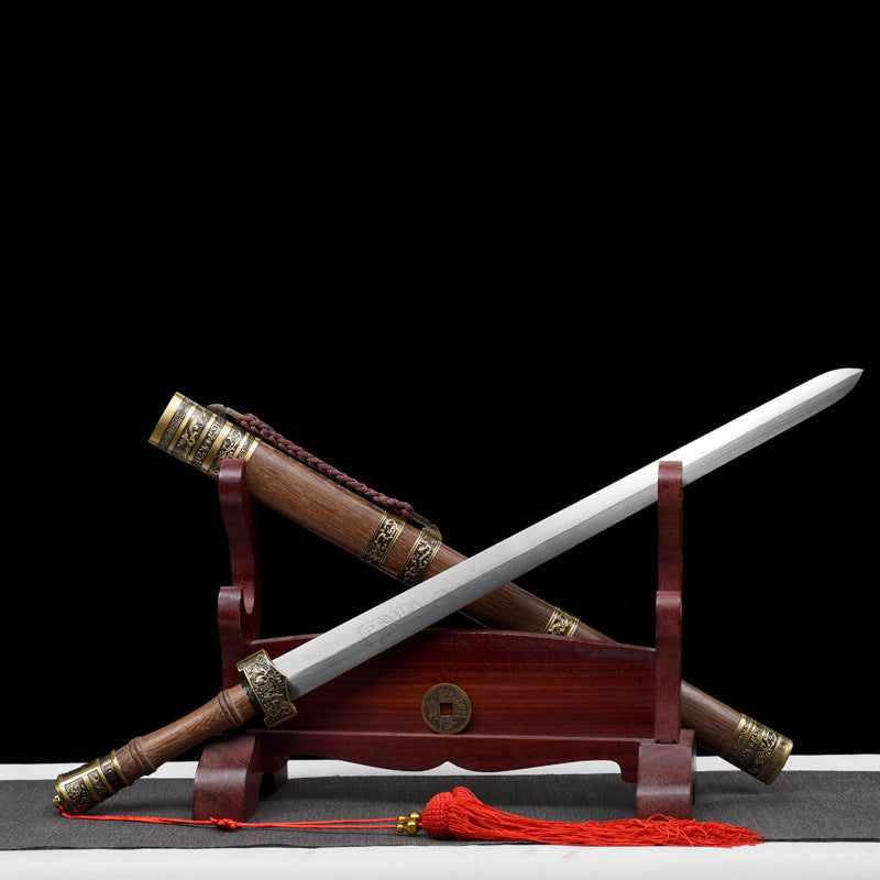 "Ancient Yue Divine Sword" Chinese Short Sword | Medium Carbon Steel Hand-Forged | Collector's Grade Art Piece