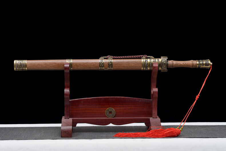 "Ancient Yue Divine Sword" Chinese Short Sword | Medium Carbon Steel Hand-Forged | Collector's Grade Art Piece