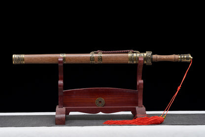 "Ancient Yue Divine Sword" Chinese Short Sword | Medium Carbon Steel Hand-Forged | Collector's Grade Art Piece