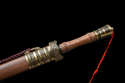 "Ancient Yue Divine Sword" Chinese Short Sword | Medium Carbon Steel Hand-Forged | Collector's Grade Art Piece