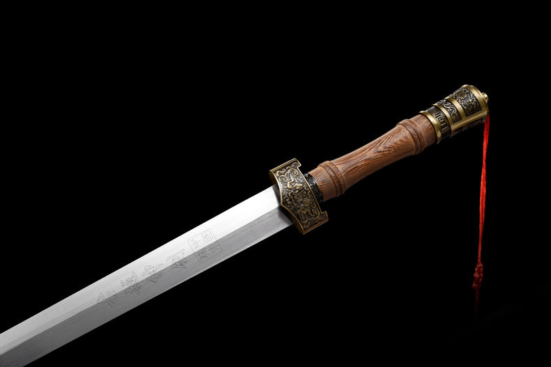 "Ancient Yue Divine Sword" Chinese Short Sword | Medium Carbon Steel Hand-Forged | Collector's Grade Art Piece