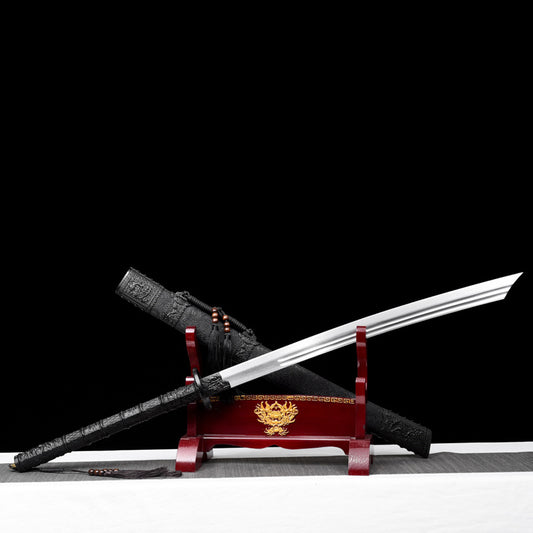 "Black Dragon" Chinese Sword | Hand-Forged Manganese Steel | Collector's Heritage Blade