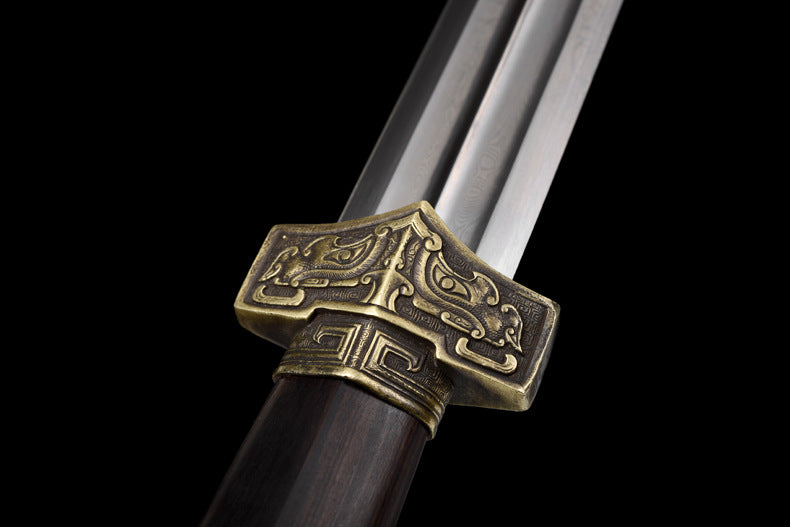 General's Command - Black Sandalwood Chinese Sword | Thousand-layer Steel Hand-Forged | Collector's Grade Art Piece