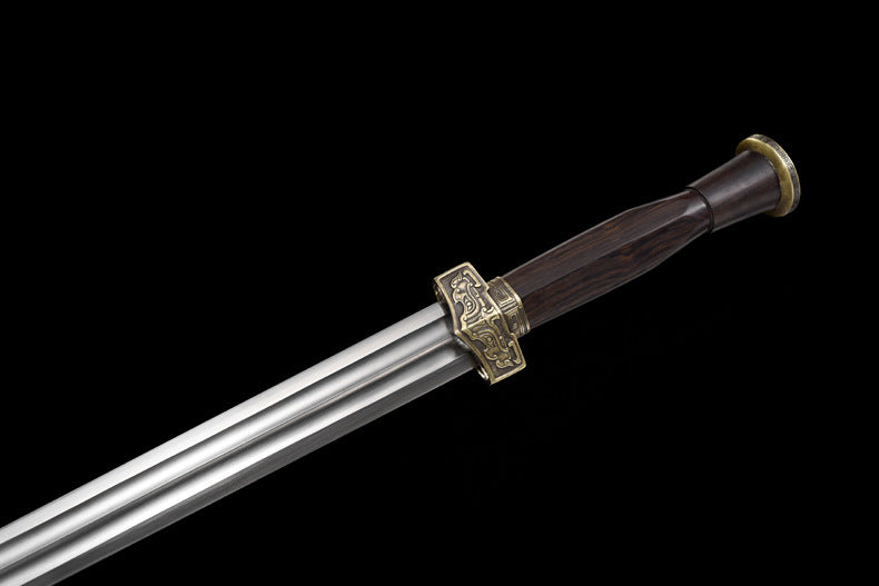 General's Command - Black Sandalwood Chinese Sword | Thousand-layer Steel Hand-Forged | Collector's Grade Art Piece