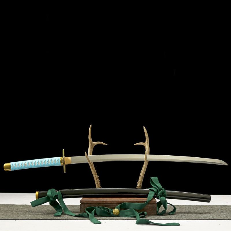 Anime Style “Sea Star” Katana, 105cm Overall with 1045 Steel Blade, Well-Balanced for Display & Cosplay