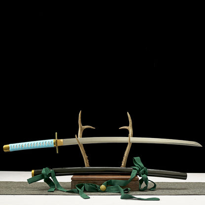 Anime Style “Sea Star” Katana, 105cm Overall with 1045 Steel Blade, Well-Balanced for Display & Cosplay