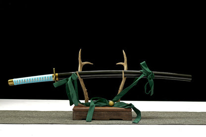 Anime Style “Sea Star” Katana, 105cm Overall with 1045 Steel Blade, Well-Balanced for Display & Cosplay