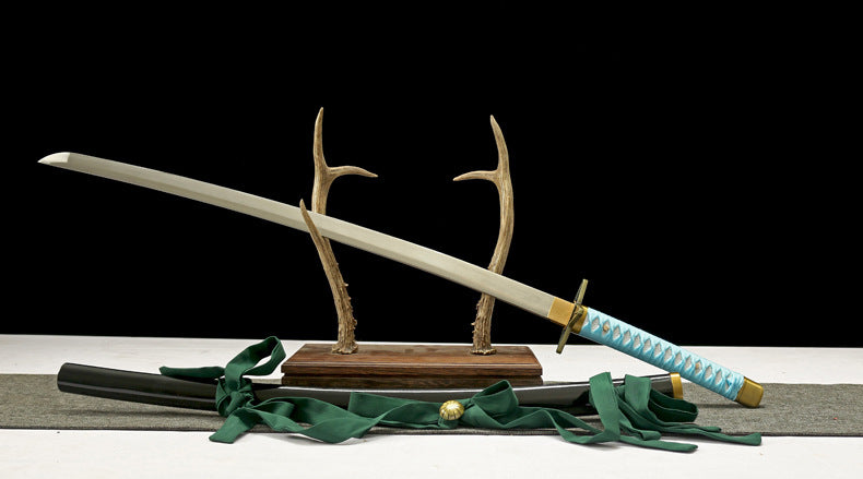 Anime Style “Sea Star” Katana, 105cm Overall with 1045 Steel Blade, Well-Balanced for Display & Cosplay