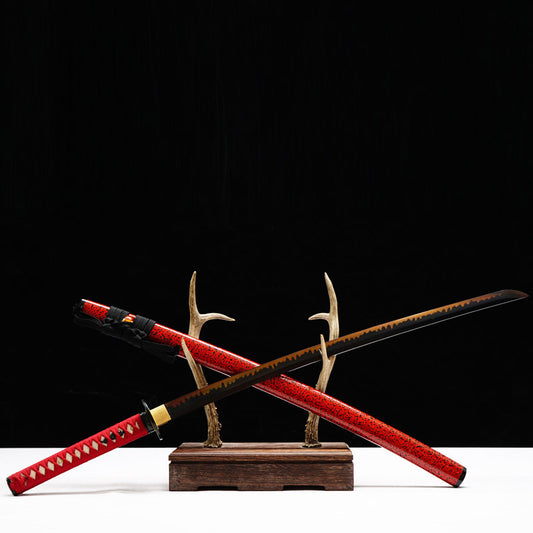 “Red Kite” Katana - Hand-Forged with T10 Differential Hardening, Special Craftsmanship, 72cm Blade, Well-Balanced Display Piece