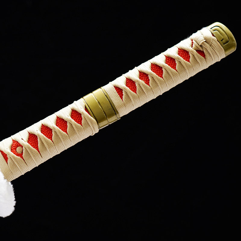 Red Doctor Katana - One Piece Anime Style Collectible, Forged from 1045 Steel, 105cm Overall, Premium Anime Prop Sword,Hand-forged katana