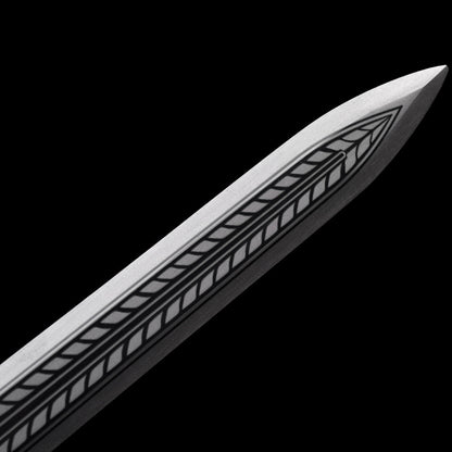 Dragon King Chinese Sword, Movie-Style Collectible, 106cm & 1.8kg, Alloy Handle with Wood & Leather Sheath, Ideal for Gift & Display