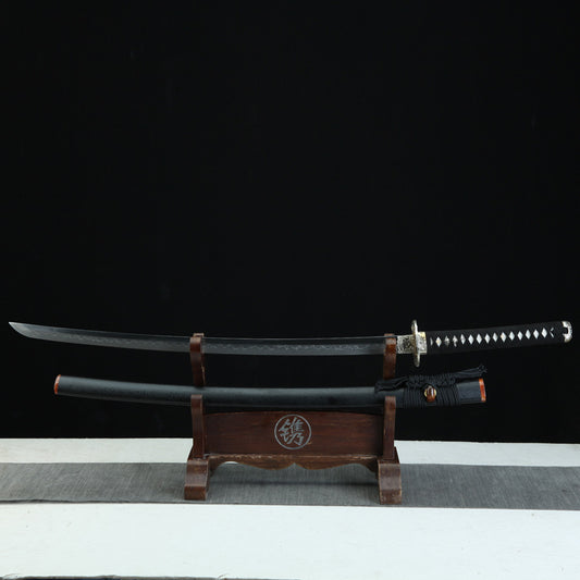 "Carp Leaping Dragon Gate" Japanese Sword, 1095 Steel Blade (100cm Overall), Non-Sharpened Collectible Sword for Display & Gift, Includes Brocade Box
