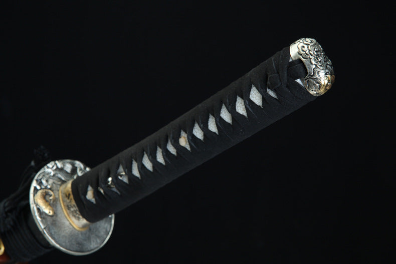 "Carp Leaping Dragon Gate" Japanese Sword, 1095 Steel Blade (100cm Overall), Non-Sharpened Collectible Sword for Display & Gift, Includes Brocade Box