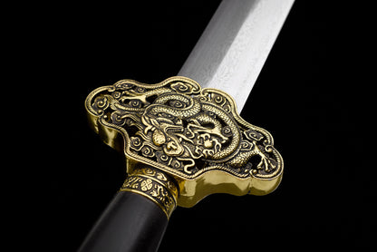 Dragon Sword-Gilt Imitation Chinese Katana | Thousand-layer Steel Hand-Forged | Collector's Masterpiece Sword
