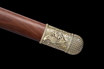 Bu Liang Ren “Buried Sheath” Tang Heng Dao - Inspired by “Rangers” Anime, High Manganese Steel Blade, Rosewood-Pattern Alloy Sheath, 114cm Collectible