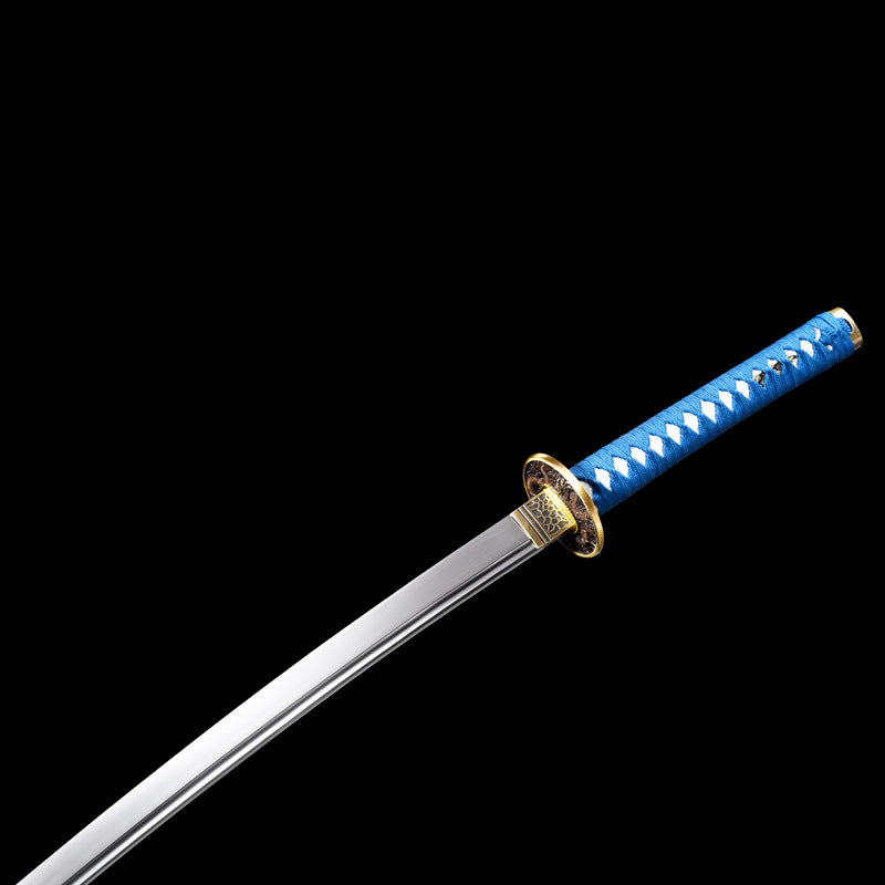 Qi Mie (Sword of Lament) - Anime Style Katana, Spring Steel Blade, Lacquered Wood Sheath with Decals, 103cm Overall, Collector's Prop