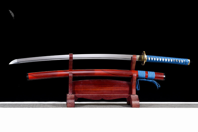 Qi Mie (Sword of Lament) - Anime Style Katana, Spring Steel Blade, Lacquered Wood Sheath with Decals, 103cm Overall, Collector's Prop