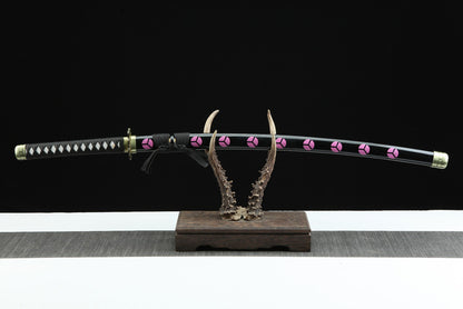 Anime Collectible "Qiu Shui" Katana - High-Fidelity Character Sword, Forged from 1045 Steel, 105cm Display Prop for Fans