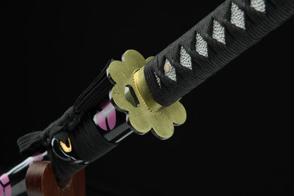 Anime Collectible "Qiu Shui" Katana - High-Fidelity Character Sword, Forged from 1045 Steel, 105cm Display Prop for Fans