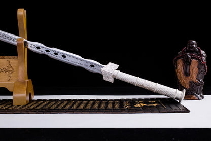 Water Han Sword - Movie/TV Style Neo-Chinese Jian, Hand-Forged High Manganese Steel, 105cm Overall, Zinc Alloy Fittings