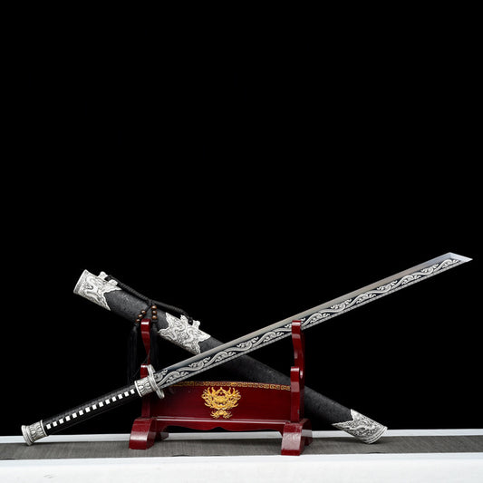 "Twin Dragons Dancing" Chinese Sword | High Manganese Steel Hand-Forged Blade