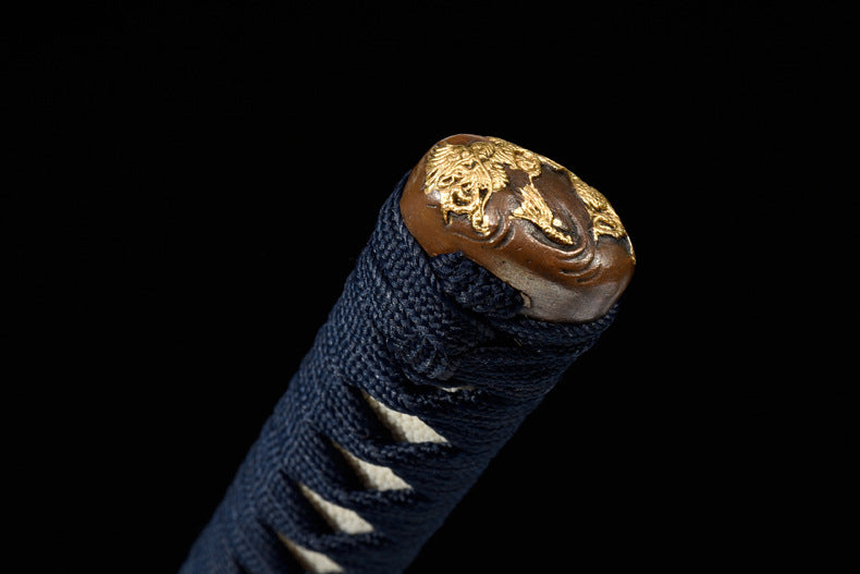 "Heavenly Star" Japanese T10 Steel Samurai Sword, Hand-Forged Blade with Dragon Claw Pattern (103cm Overall), Non-Sharpened Collectible Sword for Display & Gift, Includes Brocade Box