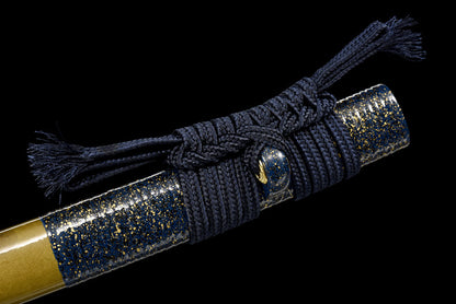 "Heavenly Star" Japanese T10 Steel Samurai Sword, Hand-Forged Blade with Dragon Claw Pattern (103cm Overall), Non-Sharpened Collectible Sword for Display & Gift, Includes Brocade Box