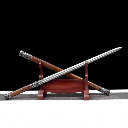 Tian Yi Tang Sword - Movie/TV Style Chinese Jian, High Manganese Steel Blade, Rosewood Sheath, 102cm Overall for Collection & Display