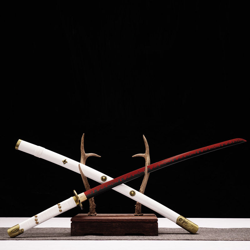 Anime “Tenbazame” Katana - Expertly Crafted from 1045 Steel, Substantial 1600g Weight, Themed Collectible for Display & Cosplay,Hand-forged katana