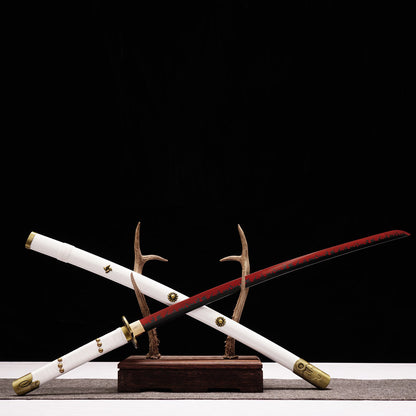 Anime “Tenbazame” Katana - Expertly Crafted from 1045 Steel, Substantial 1600g Weight, Themed Collectible for Display & Cosplay,Hand-forged katana