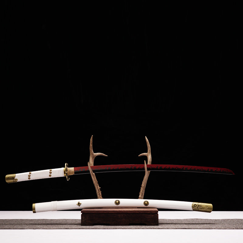 Anime “Tenbazame” Katana - Expertly Crafted from 1045 Steel, Substantial 1600g Weight, Themed Collectible for Display & Cosplay,Hand-forged katana