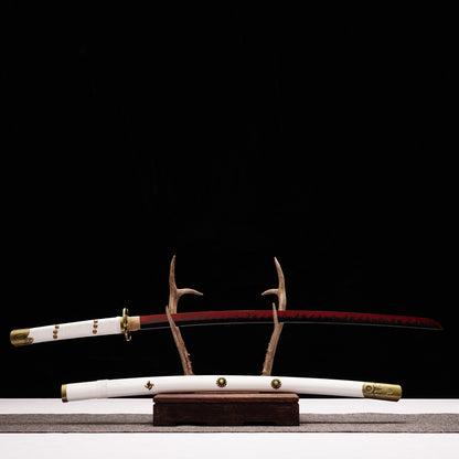 Anime “Tenbazame” Katana - Expertly Crafted from 1045 Steel, Substantial 1600g Weight, Themed Collectible for Display & Cosplay,Hand-forged katana