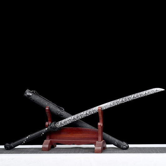 "Crouching Tiger Hidden Dragon" Chinese Sword | Hand-Forged Manganese Steel | Collector's Heritage Artwork
