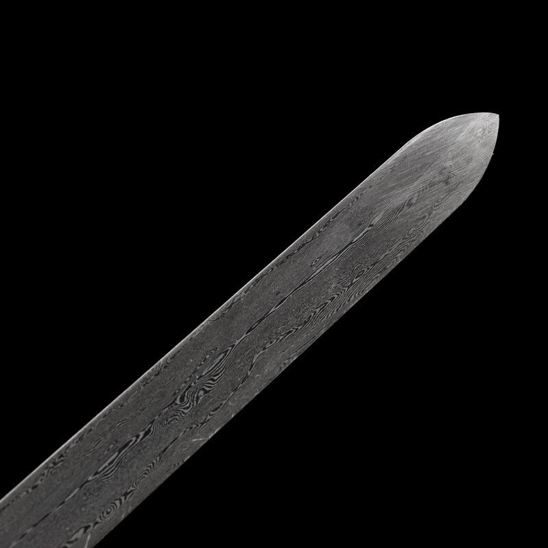 Wen Jing Jian - "Mysterious Lotus Casebook" Li Lianhua 1:1 Replica, Folded Pattern Steel, Solid Copper Silver-Plated Fittings, Belt Sheath, Collector's Edition