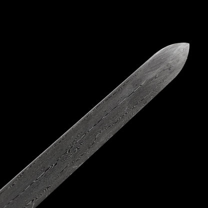 Wen Jing Jian - "Mysterious Lotus Casebook" Li Lianhua 1:1 Replica, Folded Pattern Steel, Solid Copper Silver-Plated Fittings, Belt Sheath, Collector's Edition